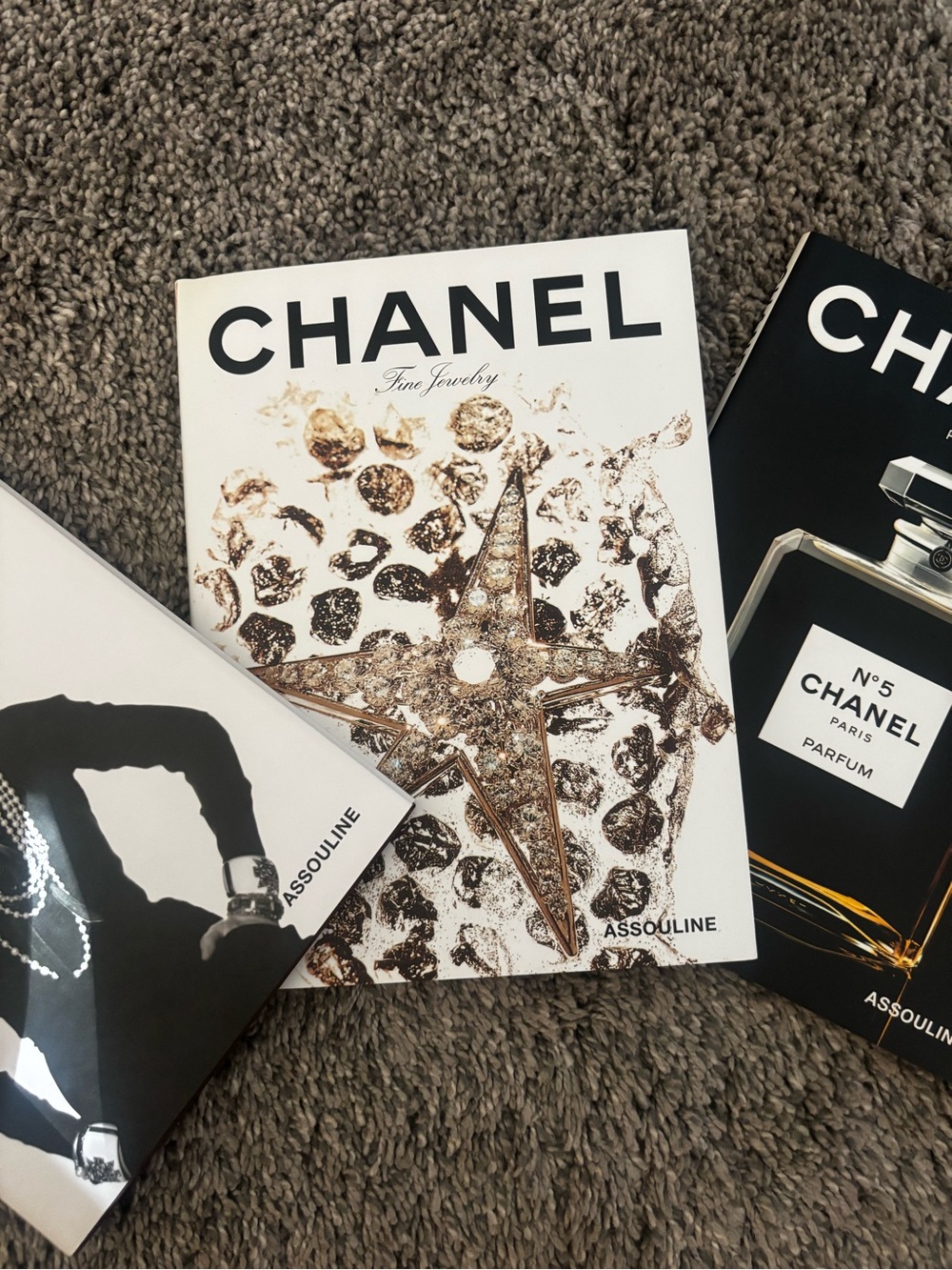 CHANEL White & Gold Star Motif Decorative Coffee Table Book